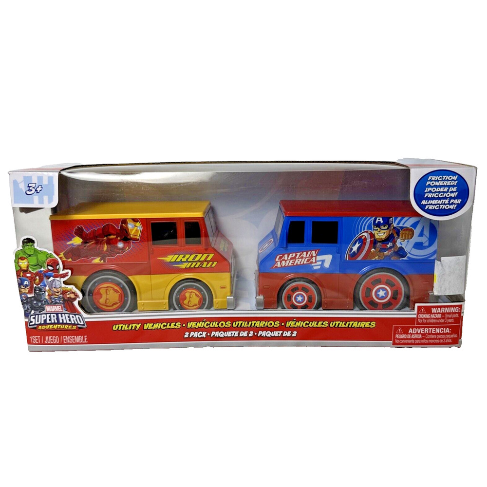 Marvel Super Hero Adventures CAPTAIN AMERICA & IRON MAN Utility Vehicles New NIB